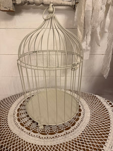 LARGE SHABBY CHIC VINTAGE VICTORIAN BIRD CAGE