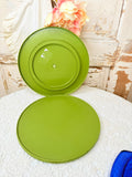 VINTAGE AVOCADO GREEN MELAMINE MID CENTURY LAZY SUSAN - 2 AVAILABLE