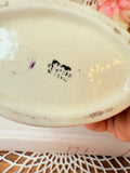 VINTAGE FLORAL CORNUCOPIA VASE