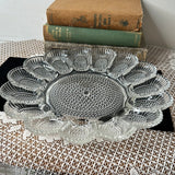 HOBNAIL VINTAGE GLASS EGG PLATE