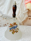 VINTAGE FROSTED GLASS PAINTED BELL