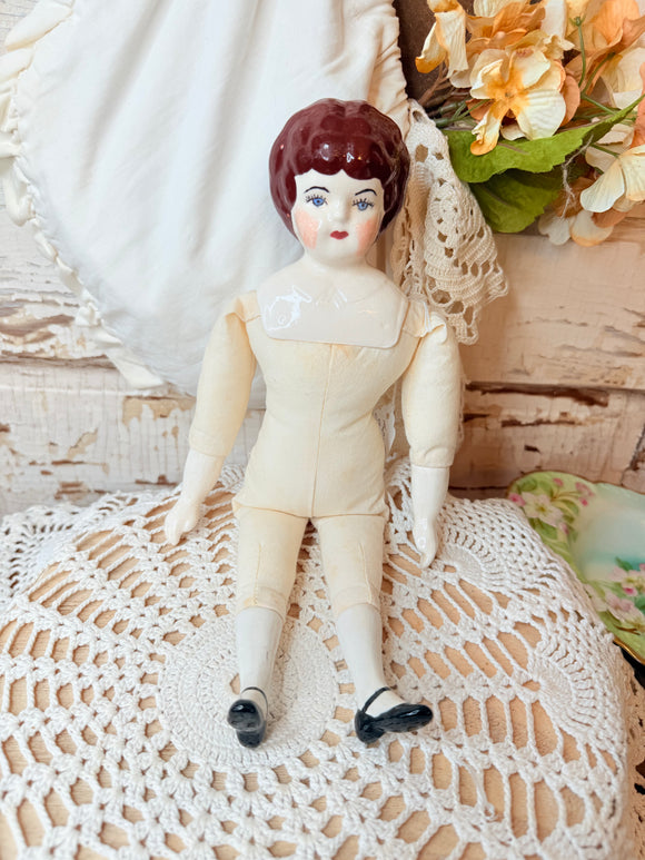 VINTAGE CHINA HEAD GERMANY DOLL RARE