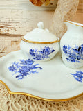 VINTAGE RICHARD GINORI ITALY COBALT BLUE ITALY PORCELAIN 4 PIECE SET