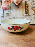 HALLS SUPERIOR VINTAGE RED POPPY ENAMELWARE BOWL