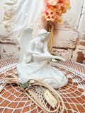VINTAGE BISQUE FAIRY LAMP