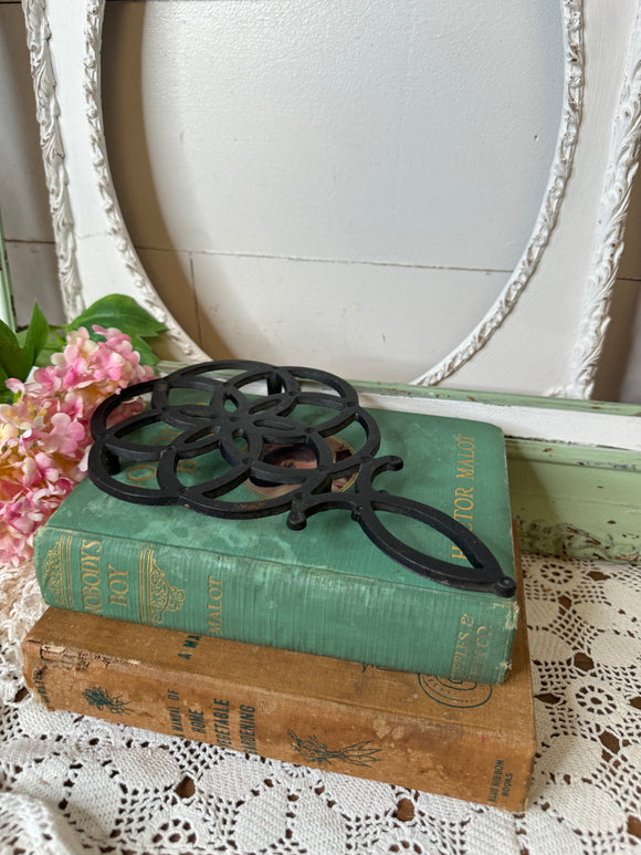 ORNATE VINTAGE IRON TRIVET #2