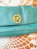 VINTAGE MICHAELS KORS TEAL PURSE