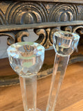 SET OF 2 EXTREMELY RARE XXL CRYSTAL CANDLE STICKS
