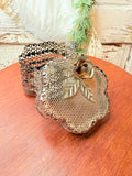 VINTAGE SILVER FLORAL TRINKET BOX WITH ROSE FILIGREE