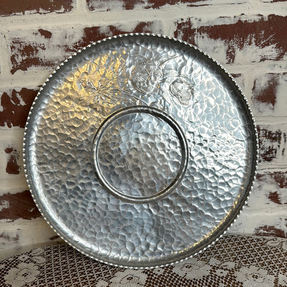 HAMMERED ALUMINUM FLORAL TRAY