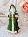 VINTAGE MUSIC BOX - GREEN SANTA