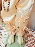 VINTAGE TALL DRESSED RABBIT FIGURINE