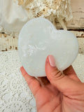 VINTAGE DETAILED MILK GLASS HEART TRINKET JEWELRY DISH