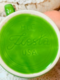 VINTAGE RARE GREEN FIESTA WARE MUG - 2 AVAILABLE