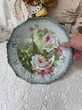 VINTAGE HAND PAINTED FLORAL GERMANY PLATE