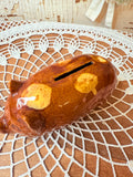 VINTAGE HANDMADE POTTERY PIGGY BANK