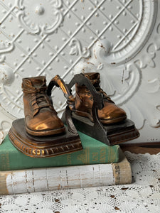 COPPER AND BRONZE VINTAGE VICTORIAN SHOE BOOKEND - 2 AVAILABLE