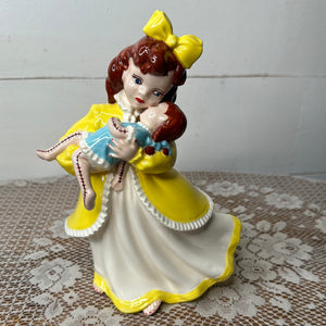 VICTORIAN GIRL WITH HER DOLL STATUETTE