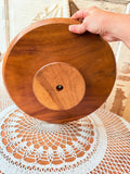 VINTAGE WOODEN LAZY SUSAN CAKE PLATE