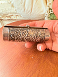 ANTIQUE DANISH SILVER REPOUSSE LIPSTICK HOLDER