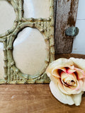 ANTIQUE SOLID BRASS GALLERY FRAME