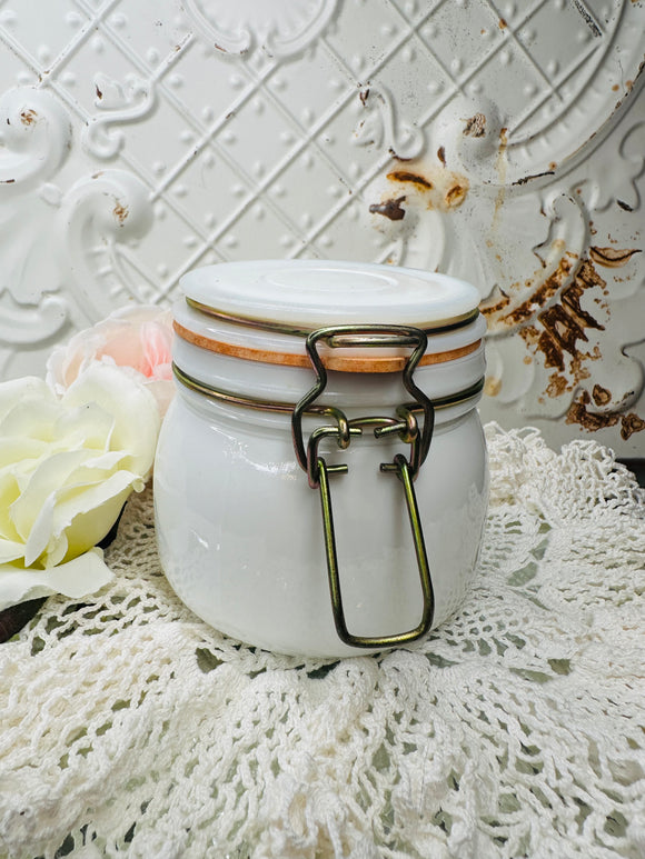 MILK GLASS VINTAGE CANISTER