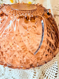 VINTAGE PINK DIAMOND AND FLEUR DE LIS BOWL - 2 AVAILABLE