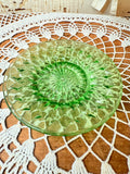 SET OF 2 WINDSOR ANTIQUE URANIUM GLASS PLATES