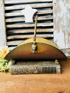 COPPER AND BRASS VINTAGE CLAW FOOT LOG HOLDER