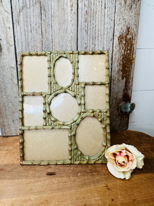 ANTIQUE SOLID BRASS GALLERY FRAME