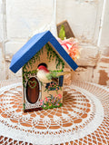 VINTAGE BIRDHOUSE HAND PAINTED