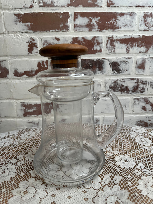 MID CENTURY GLASS COOLING PITCHER