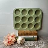 ANTIQUE GREEN MUFFIN TIN