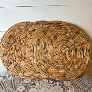 SET OF 4 STRAW PLACEMATS CHARGERS SISAL