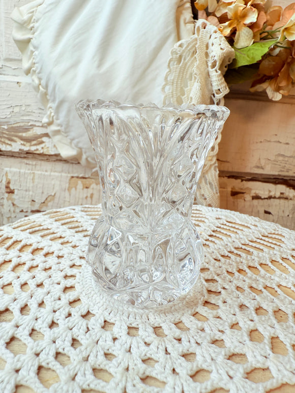 VINTAGE XL CRYSTAL TOOTHPICK HOLDER