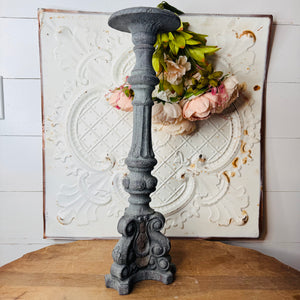 TALL VINTAGE RESIN CANDLE HOLDER
