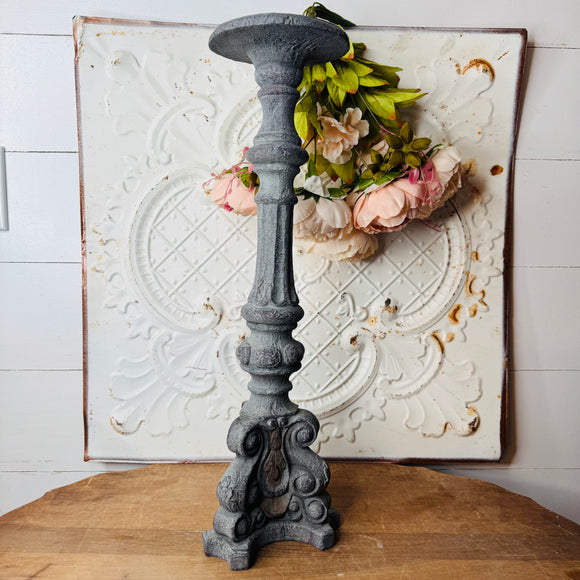 TALL VINTAGE RESIN CANDLE HOLDER