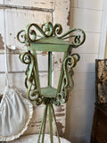 VINTAGE RUSTY CRUSTY LARGE WROUGHT IRON CANDLE LANTERN