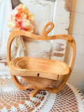 VINTAGE APPLE FOLDING BOWL TRAY DECOR