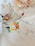 VINTAGE FLORAL AMAZING EMBROIDERED TABLECLOTH