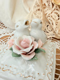 VINTAGE BIRDS OF A FEATHER 3D ROSE BOX AND LID