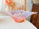 VINTAGE FOSTORIA LARGE PINK OPALESCENT CONSOLE BOWL