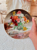 VINTAGE ROSE PLATE DECOR