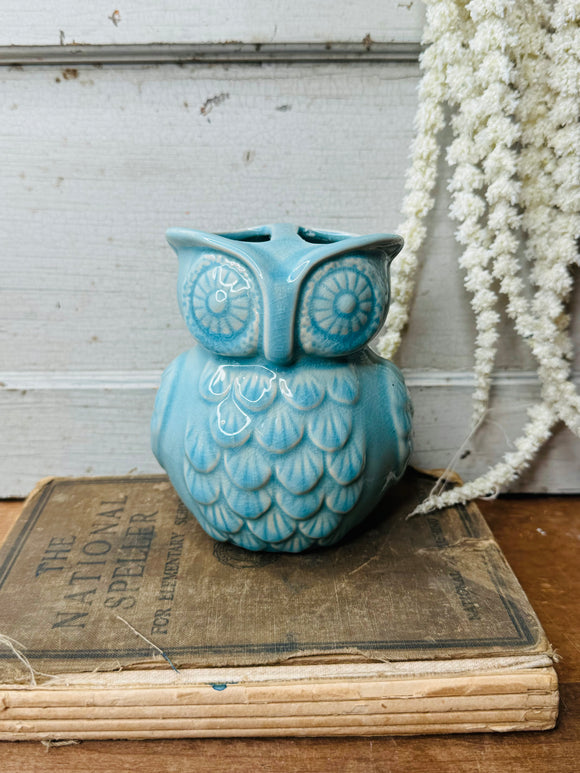 BLUE OWL TOOTHBRUSH HOLDER