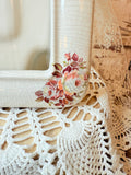VINTAGE FLORAL CRAZED GLASS FRAME