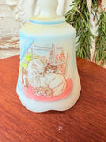 RARE FENTON HAND-PAINTED CAT BELL