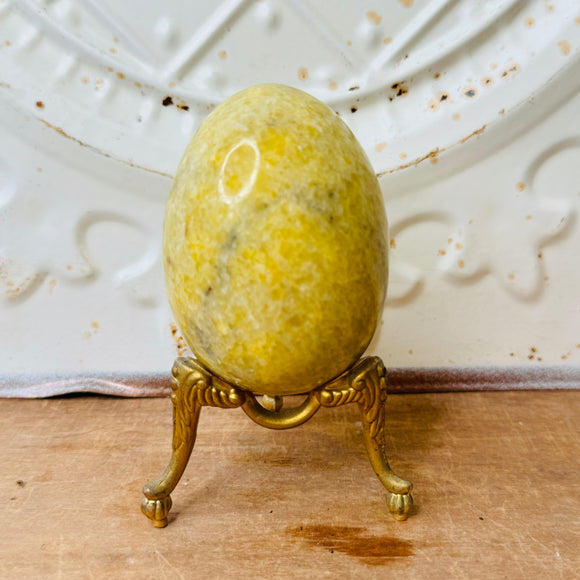 MARBLE VINTAGE YELLOW EGG DECOR