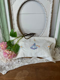 VICTORIAN LADY VINTAGE CROSS STITCH TABLECLOTH