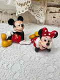 VINTAGE MICKEY AND MINNIE SALT AND PEPPER SHAKERS