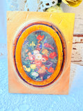 VINTAGE MADE IN ITALY GILTED WOOD FLOWERS ART #3